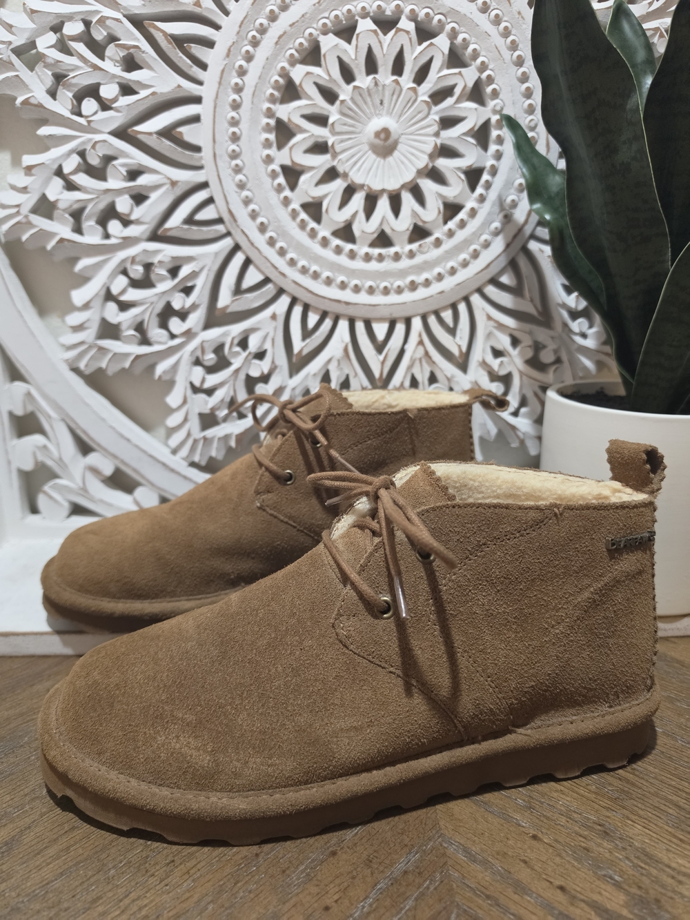 Bear Paw Chestnut Lined Ankle Boots Womens 8.5